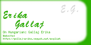 erika gallaj business card